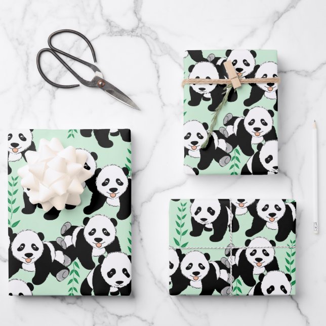 Panda Ours Envelopper Feuilles de papier (Recto)
