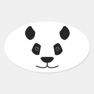 Panda Oval Sticker