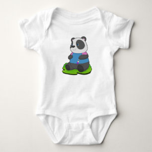 Panda Painter Paint brush Baby Bodysuit