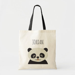 Panda Pal: Personalized Panda Illustration Tote Ba