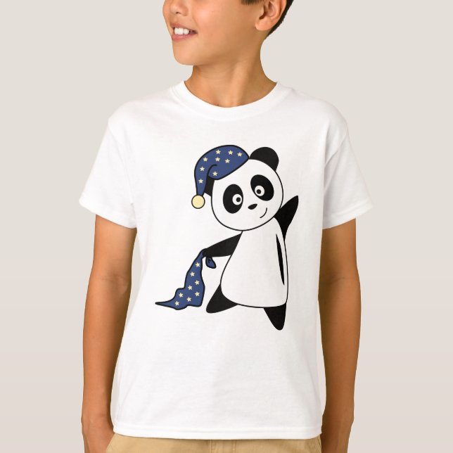 Panda Panda Bear Sleepyhead Bear T-Shirt (Front)