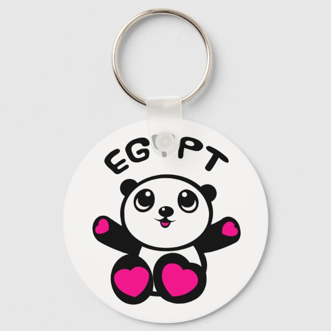 Panda Panda Egypt Keychain (Front)