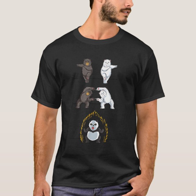 Panda Panda Fusion Gif Polar Bear T-Shirt (Front)
