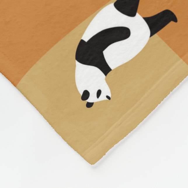 Panda Panda Pan green Fleece Blanket (Corner)