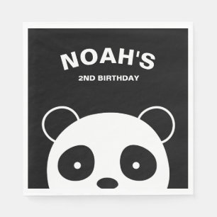 Panda Paper Napkins, Panda Birthday Party Napkin