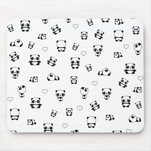 Panda pattern mouse pad (Front)
