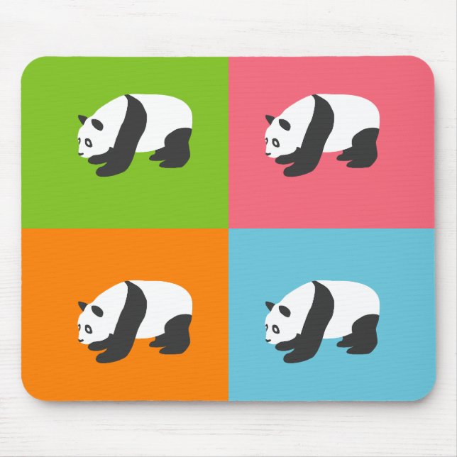Panda Pattern Mouse Pad (Front)