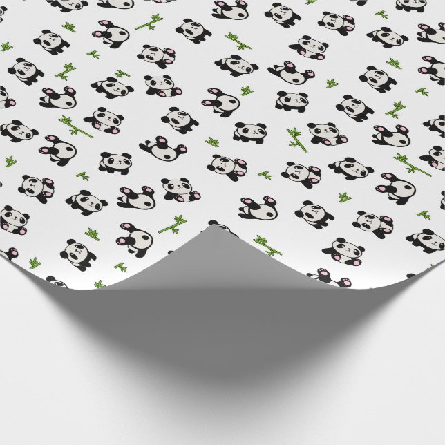 Panda pattern wrapping paper (Corner)