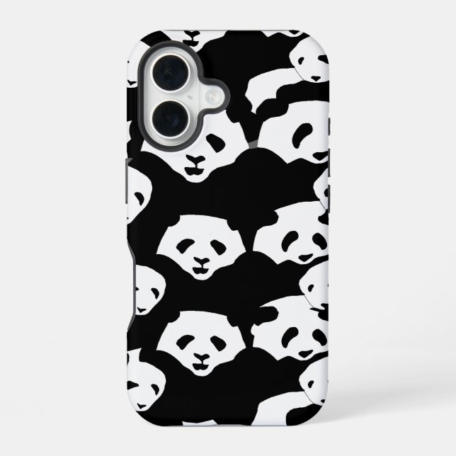 panda patterned iPhone 16 case (Back)