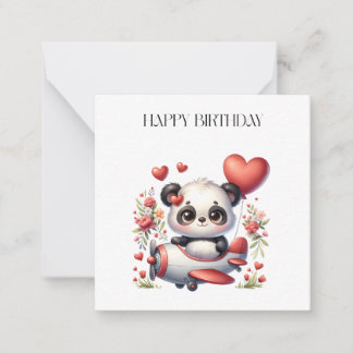 Panda Pilot Birthday Card