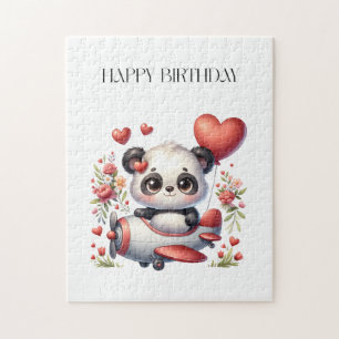 Panda Pilot Birthday Jigsaw Puzzle