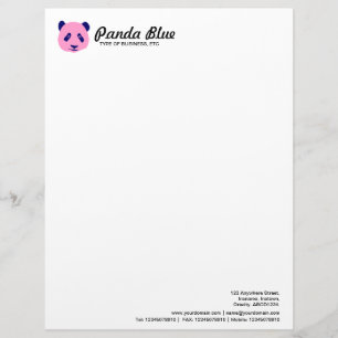 Panda - Pink Letterhead