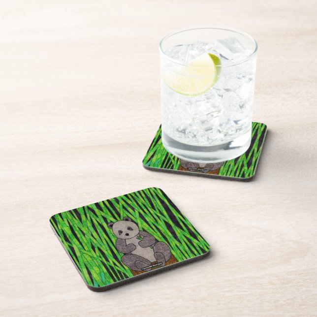 Panda - Plastic Coaster (Right Side)