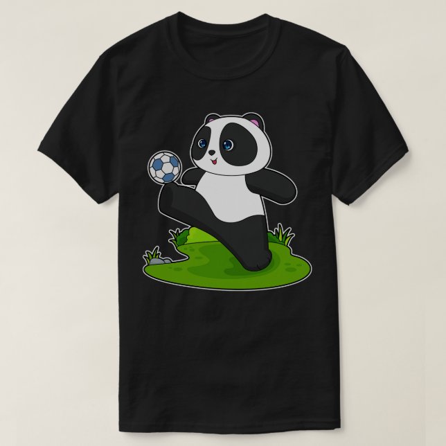 Panda player Soccer T-Shirt (Design Front)