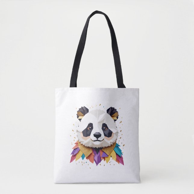 Panda Playful Adorable Fun Animal Colourful Joyful Tote Bag (Front)