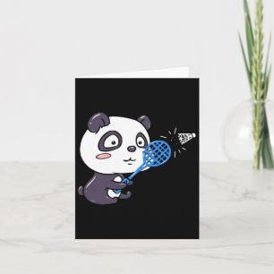 Panda Playing Badminton Getting Sweaty I Panda Bea Card