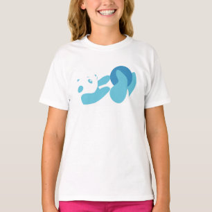 Panda Playing (Blue) T-Shirt