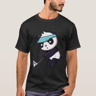 Panda Playing Golf Animal Golfer Panda Bear Golfin T-Shirt