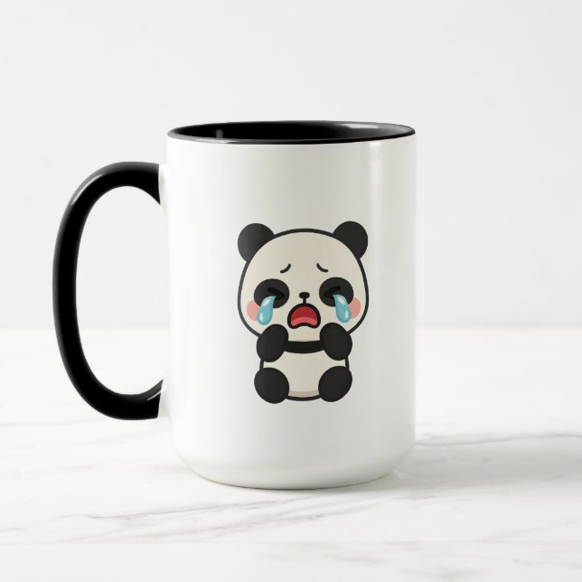 Panda Pleurant - Cute Sad Panda Coffee Mugs Tea Cu (Gauche)