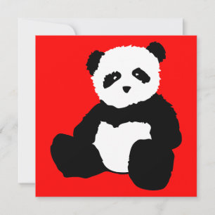panda plush : colour customizable invitation