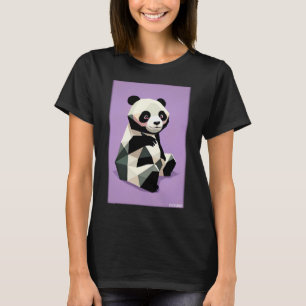 Panda Polygon Wild Panda Bear Wild Zoo Animal T-Shirt