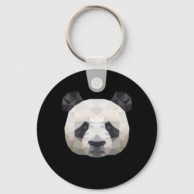 Panda Polygonal Keychain (Front)