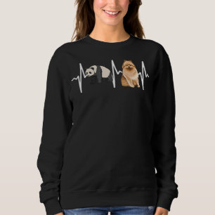 Panda Pomeranian Heartbeat Dog Sweatshirt