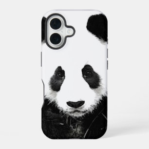 Panda Pop Art Black & White iPhone 16 Case