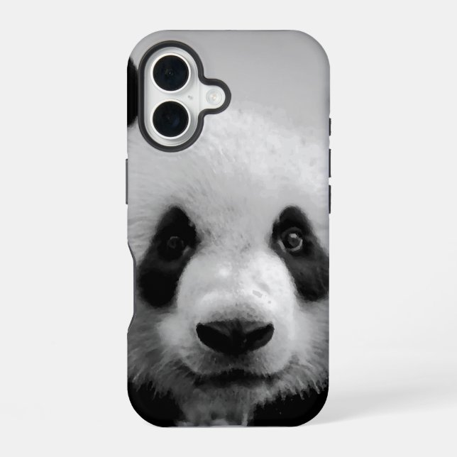 Panda Pop Art iPhone 16 Case (Back)