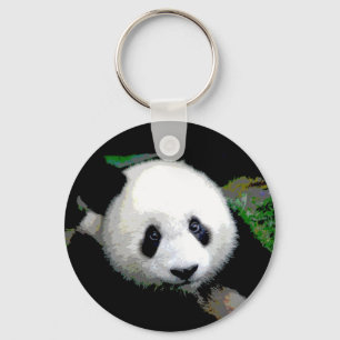 Panda Pop Art Keychain