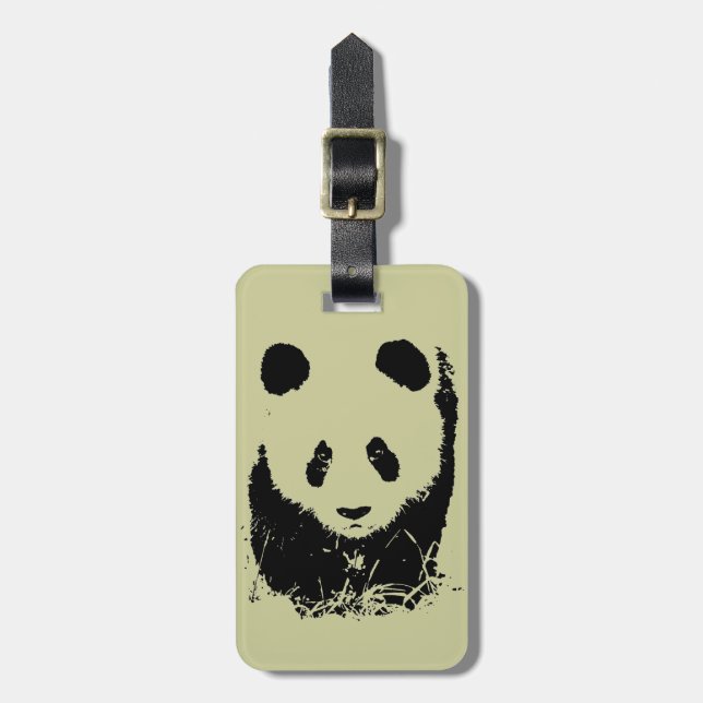 Panda Pop Art Luggage Tag (Front Vertical)