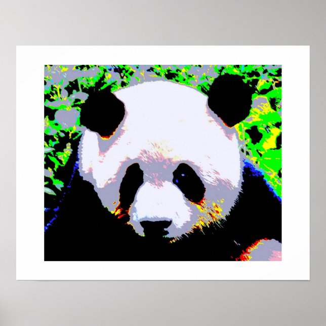 Panda Pop Art Poster Print - Panda Posters (Front)
