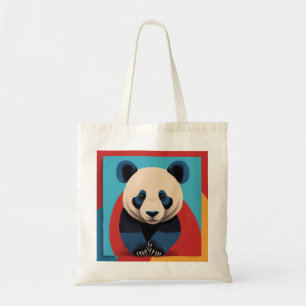 Panda pop art tote bag