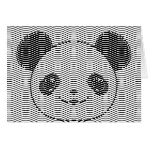 Panda Porte Face Sur La Vague Motif