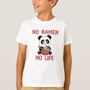 Panda Powered By Ramen Sweet Kawaii Noodles Bears T-Shirt