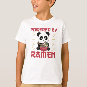 Panda Powered By Ramen Sweet Kawaii Noodles Bears T-Shirt