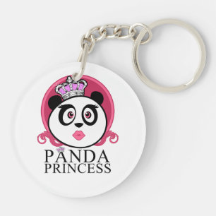 Panda Princess Cute Panda Queen Crown Keychain