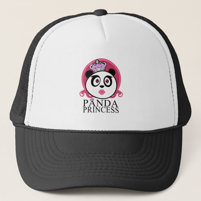 Panda Princess Cute Panda Queen Trucker Hat (Front)