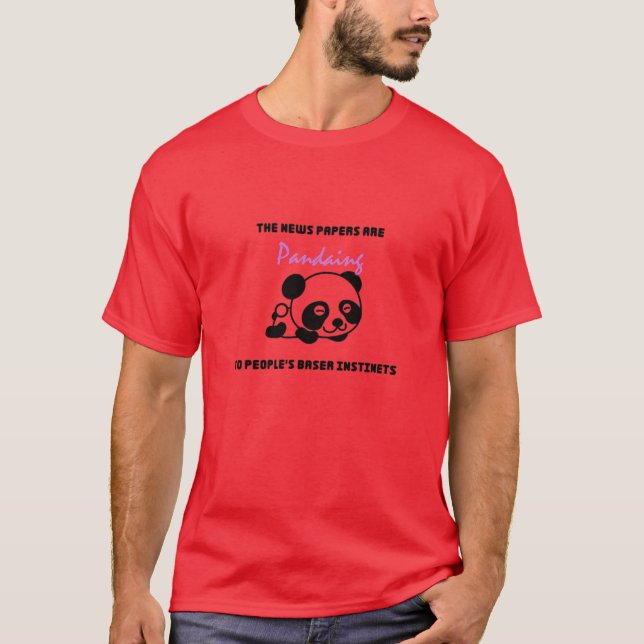 Panda quotes retro T-Shirt (Front)