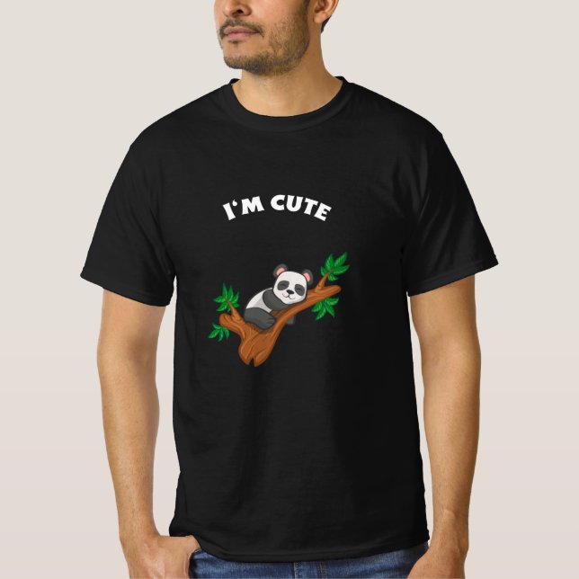 Panda Relaxing – I'm Cute T-Shirt (Front)