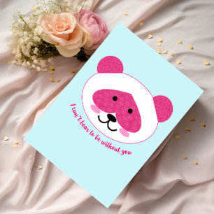 Panda rose qui vous manque carte