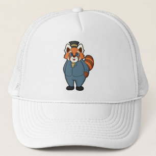Panda rouge en chambre avec Casquette