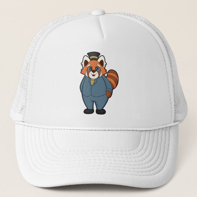 Panda rouge en chambre avec Casquette (Devant)