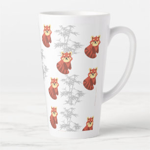 Panda rouge Latte tasse
