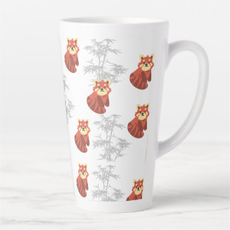 Panda rouge Latte tasse