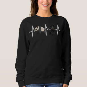 Panda Scottish Terrier Heartbeat Dog Sweatshirt