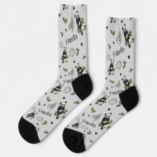 Panda Seamless Pattern Baby Blanket Socks
