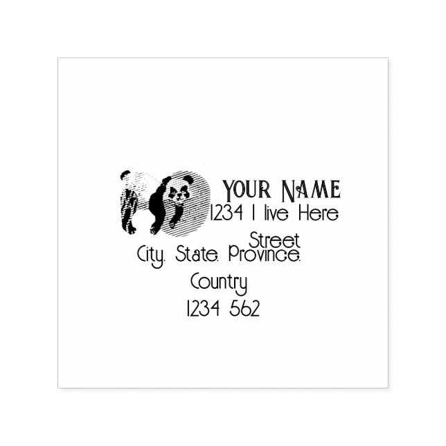 Panda   self-inking stamp (Design)