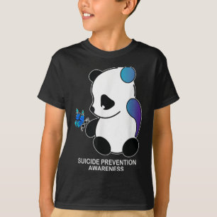 Panda Semicolon Butterfly Suicide Prevention Aware T-Shirt
