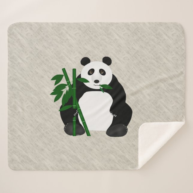 Panda Sherpa Blanket (Front (Horizontal))